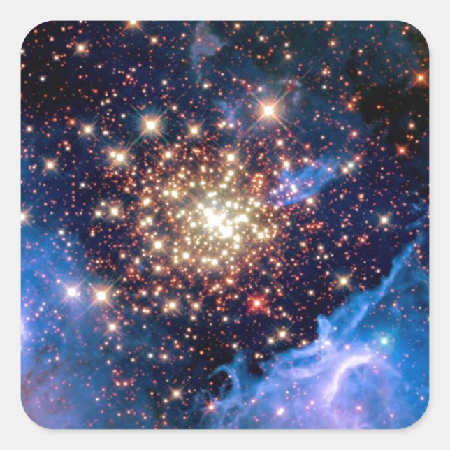 Sticker Carré NGC 3603 Star Cluster - NASA Hubble Space Photo (Devant)
