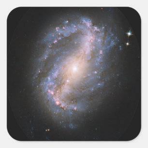 Sticker Carré NGC-6217 Galaxie spirale barrée