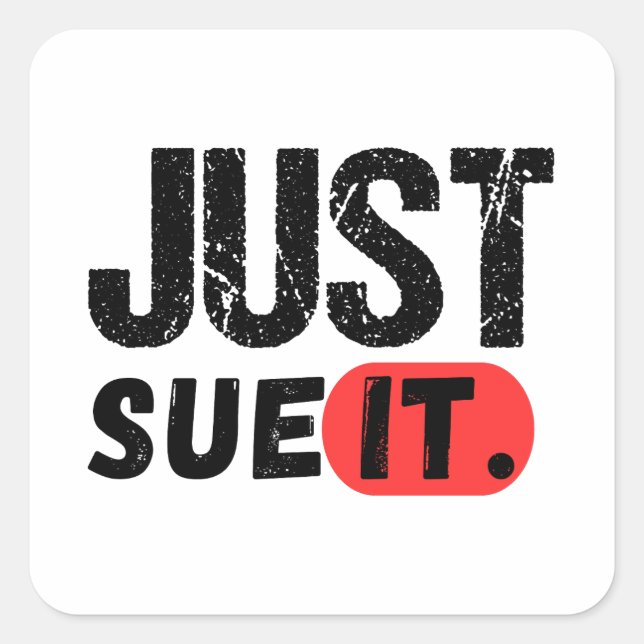 Sticker Carré n'hésitez pas à le poursuivre (Devant)