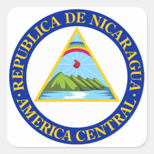 Sticker Carré NICARAGUA - drapeau/emblème/blason/symbole