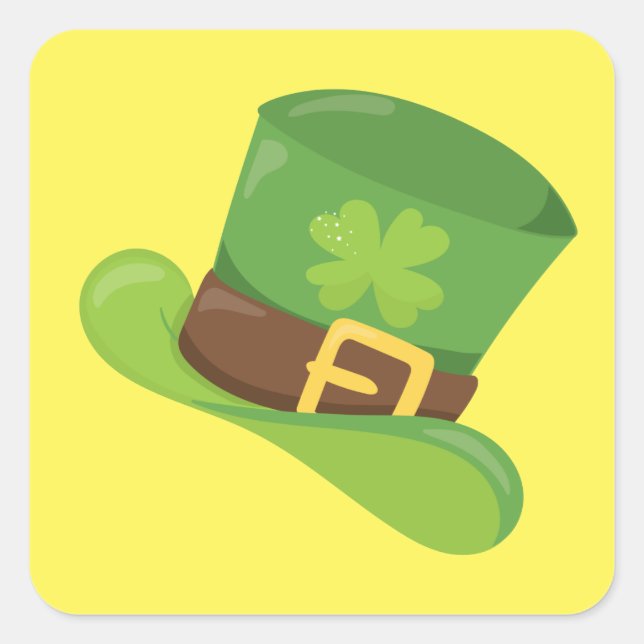 Sticker Carré Nice Casquette irlandais (Devant)