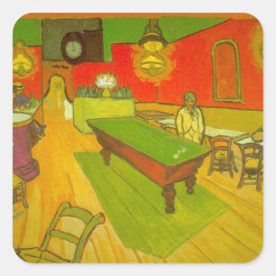 Sticker Carré Night Cafe par Vincent van Gogh