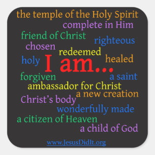 Sticker Carré N'importe où pour se souvenir de votre identité da