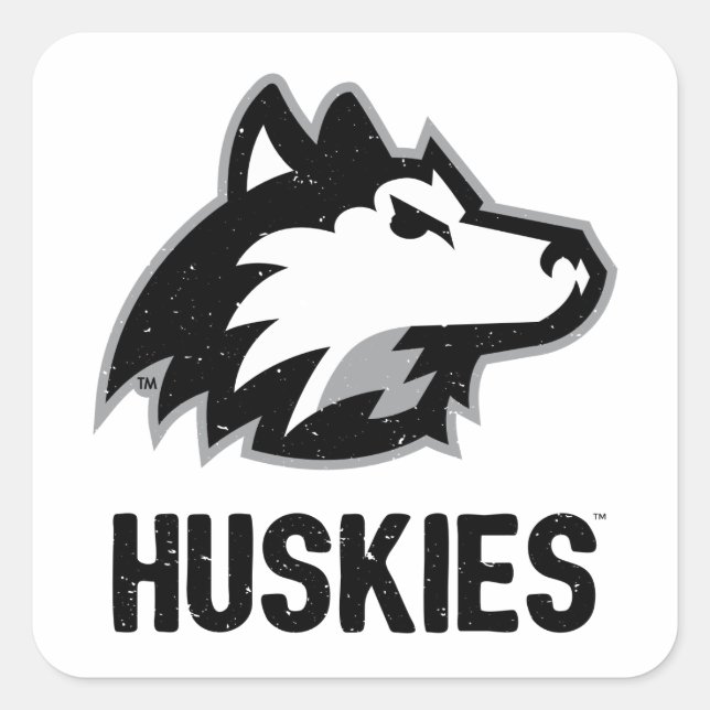 Sticker Carré NIU Huskies en détresse (Devant)
