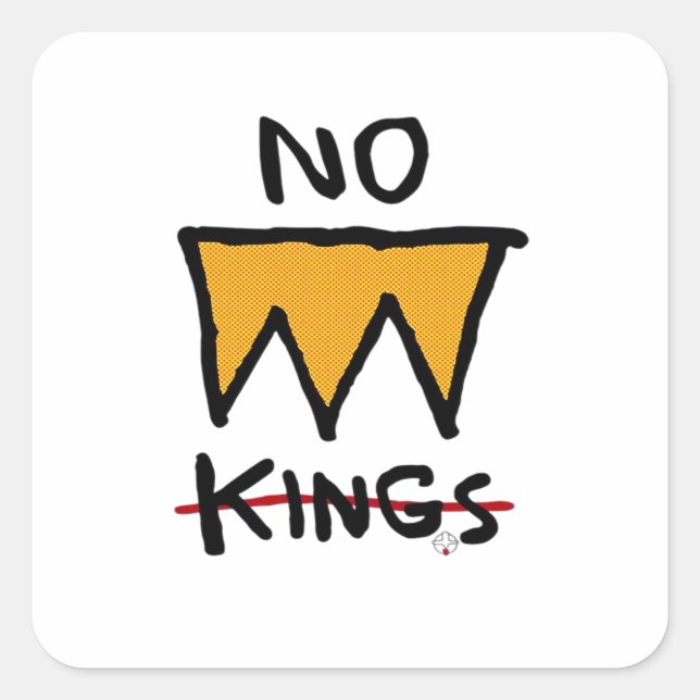 Sticker Carré No Kings Anti Classic (Devant)