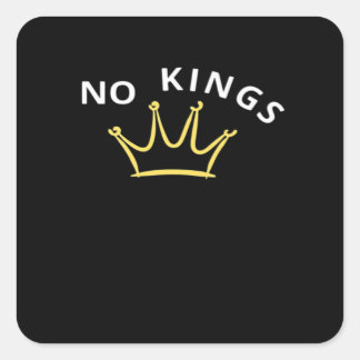 Sticker Carré No Kings Classic Retro Cool Style