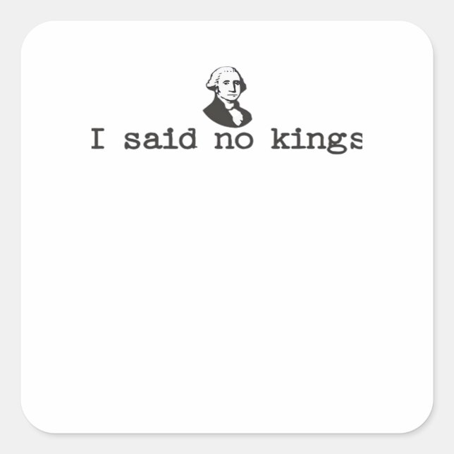 Sticker Carré No Kings In America Bold Casual (Devant)