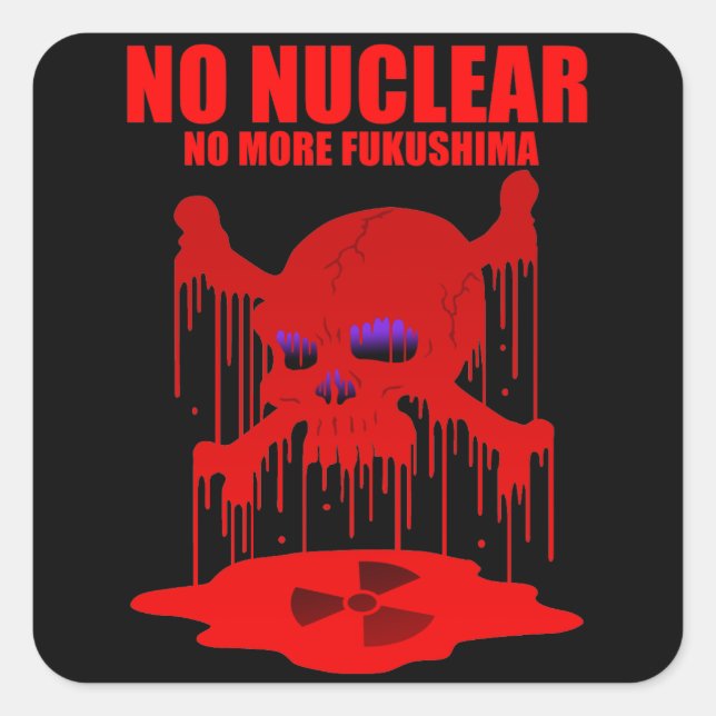 STICKER CARRÉ NO NUCLEAR 2 (Devant)
