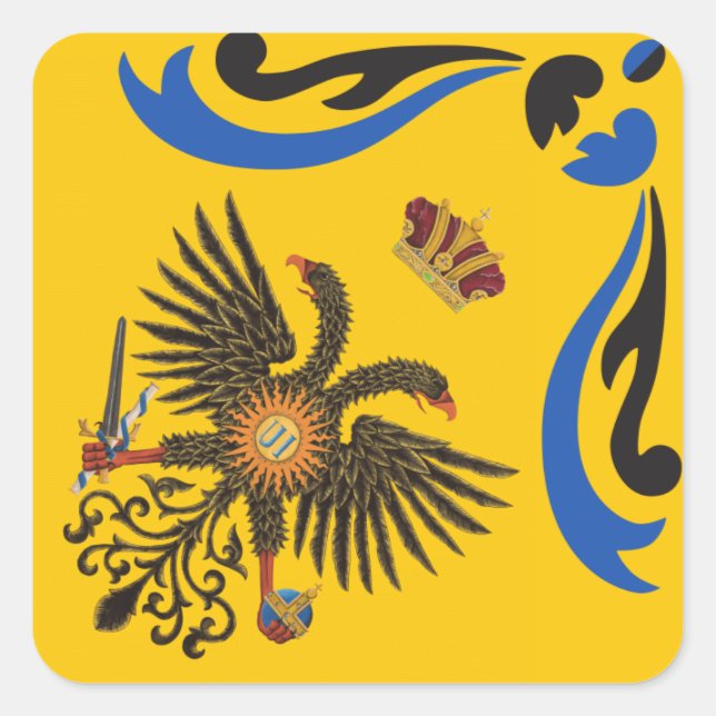 Sticker Carré Nobile Contrada dell'Aquila Palio di Siena (aigle) (Devant)