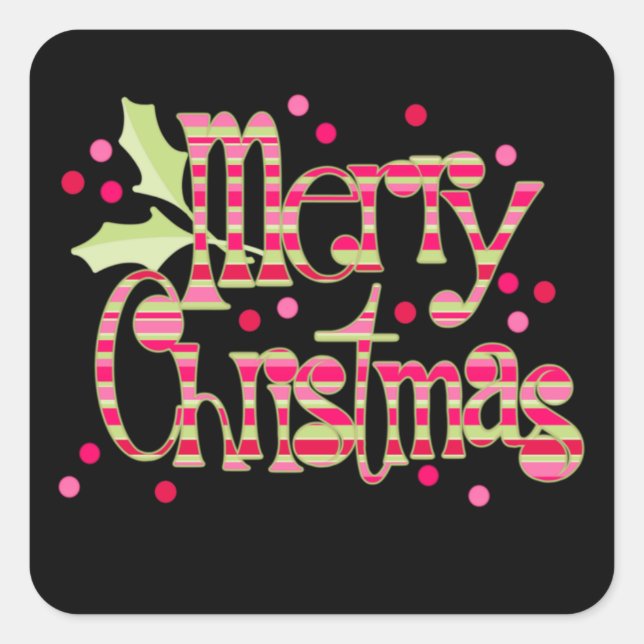 Sticker Carré Noël (Devant)