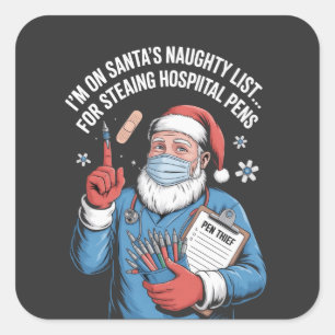 Sticker Carré Noël 2026,