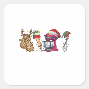 Sticker Carré Noël 2026,
