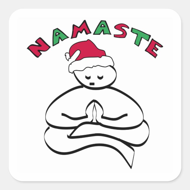 Sticker Carré Noël Bouddha (Devant)