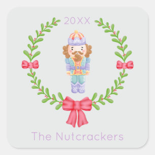 Sticker Carré Noël des noisettes