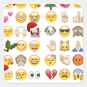 Sticker Carré noël emojis