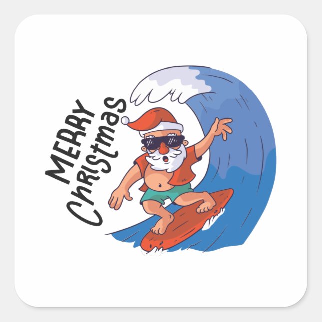 Sticker Carré Noël en juillet (Devant)