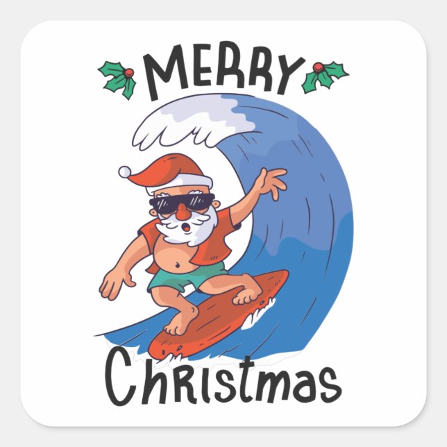 Sticker Carré Noël en juillet (Devant)