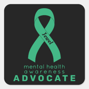 Sticker Carré noir pour défense de la santé mental
