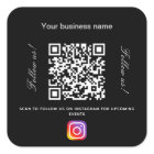 Nom commercial noir blanc qr code instagram