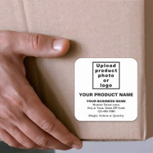 Nom du produit, photo et textes minimaux en blanc