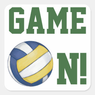 Sticker Carré Nom et numéro de l'équipe de volleyball