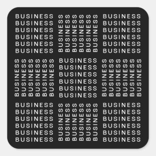 Sticker Carré Nom ou Motif de mot en cours de répétition noir et