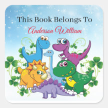 Nom personnalisé Funny Dinosaur, feuille 4e année