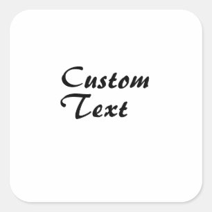 Sticker Carré Nom personnalisé Texte personnalisé
