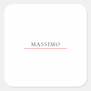 Sticker Carré Nom propre Décoratif Chic Simple Uni Noir Blanc