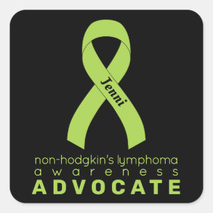 Sticker Carré Non-Hodgkin's Lymphoma Cancer Advocate Black