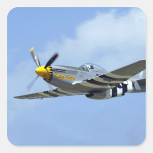Sticker Carré Nord-Américain P-51D Mustang, Little Horse