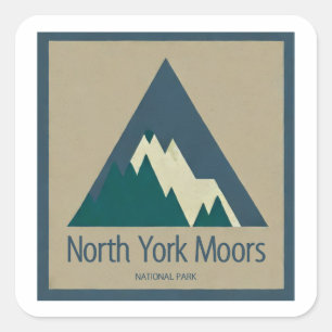 Sticker Carré North York Moors National Park Rustic