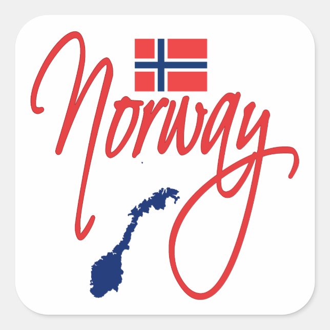 Sticker Carré Norvège (Devant)