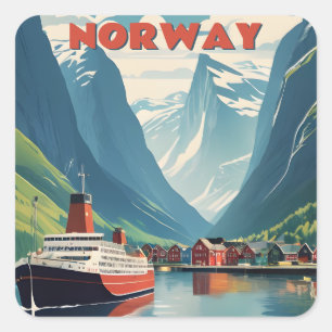 Sticker Carré Norvège