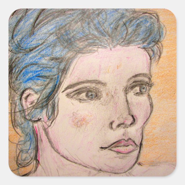Sticker Carré Norwegian Girl (Devant)