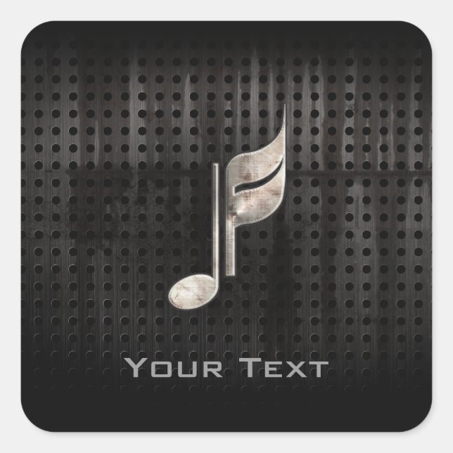 Sticker Carré Note musicale robuste (Devant)