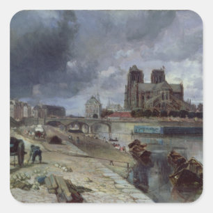 Sticker Carré Notre-Dame de Quai de la Tournelle, 1852