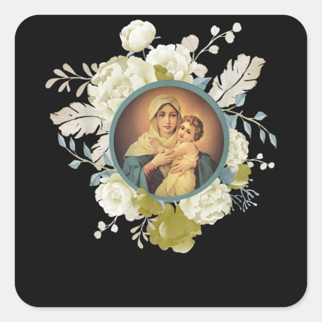 Sticker Carré Notre-Dame de Schoenstatt Mater Admirabilis béni (Devant)