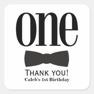 Sticker Carré Notre petit homme, premier anniversaire de 1 an, t