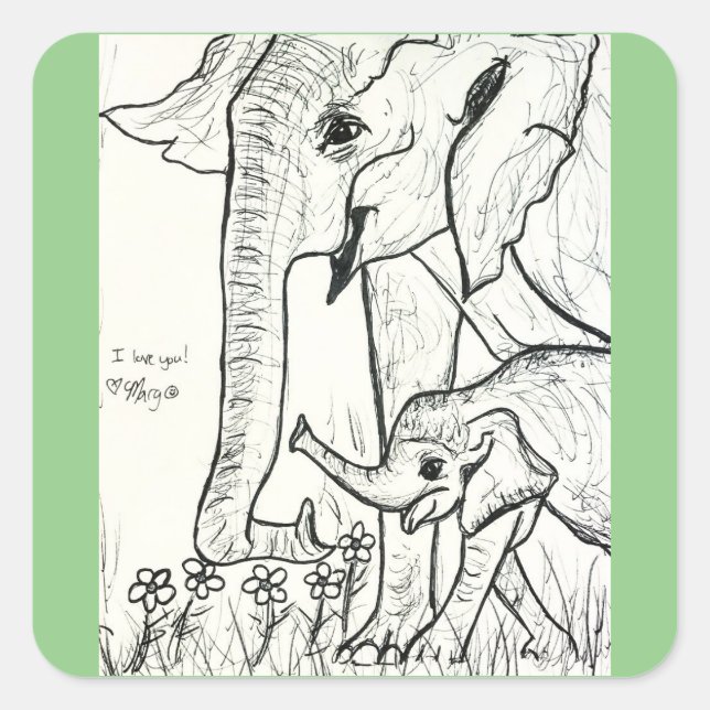 Sticker Carré N'oubliez jamais (Devant)