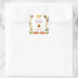 Sticker Carré Nourriture italienne Boulette de viande merci  Bab