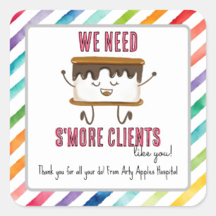 Sticker Carré Nous avons besoin de plus de clients comme vous la