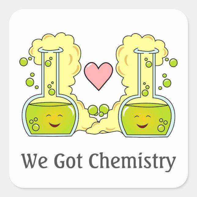 Sticker Carré Nous avons la chimie (Devant)