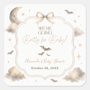 Sticker Carré Nous devenons fous pour la Lune de bébé Chauve-sou