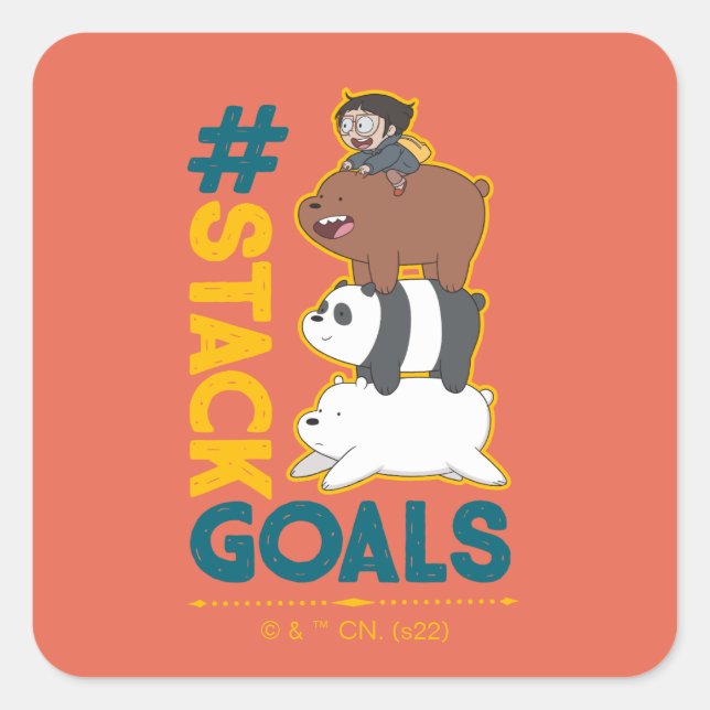 Sticker Carré Nous portons des ours nus et nous choisissons - #S (Devant)