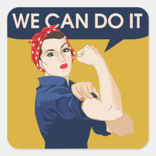 Sticker Carré Nous pouvons le faire