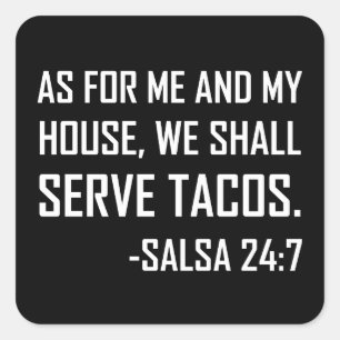 Sticker Carré Nous Serons Des Tacos Drôle