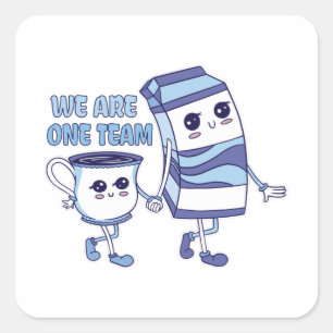 Sticker Carré Nous sommes une équipe
