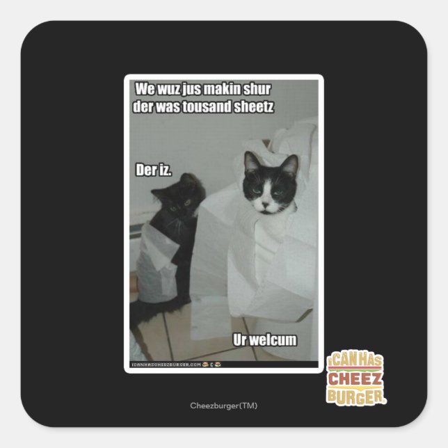 Sticker Carré Nous voulons juste makin sur (Devant)