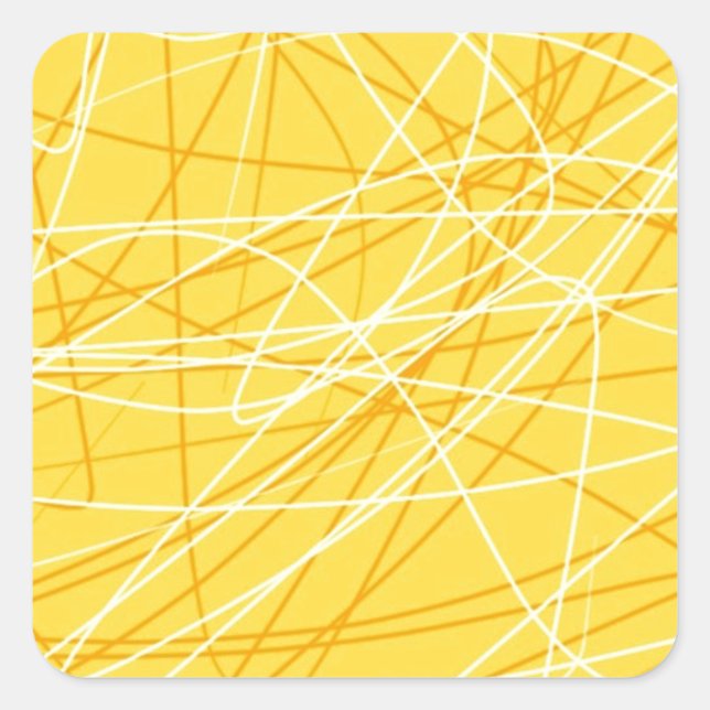 Sticker Carré Nouveau motif jaune canari tendance 2014 accessoir (Devant)